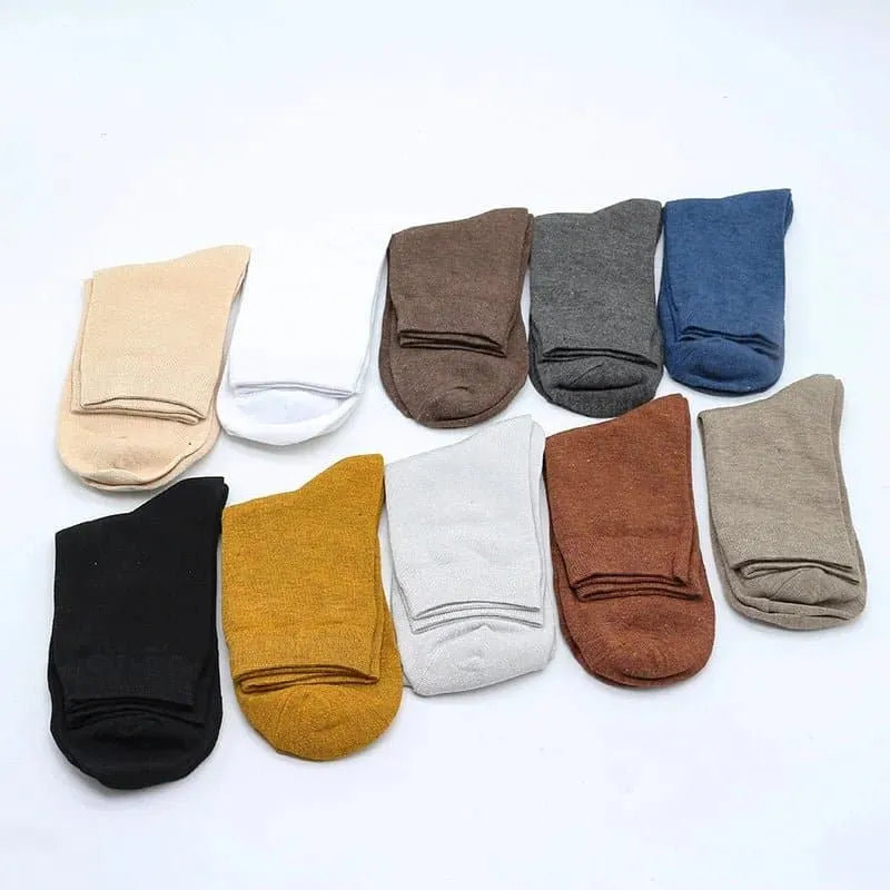 10 Pairs YIBATE Bamboo Fiber Socks - Breathable, Moisture-Wicking Women's Casual Socks