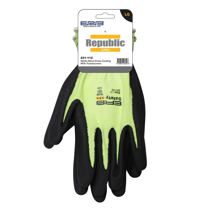 221-112 Premium Nitrile Micro-Foam Coated Polyester Gloves 1 dozen pair