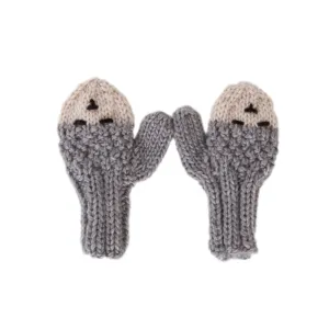 Acorn Animal Mittens - Grey