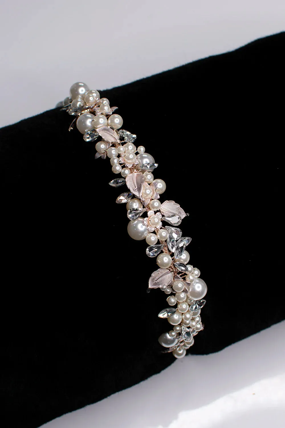 Anne - Pearl Crystal Bridal Headband