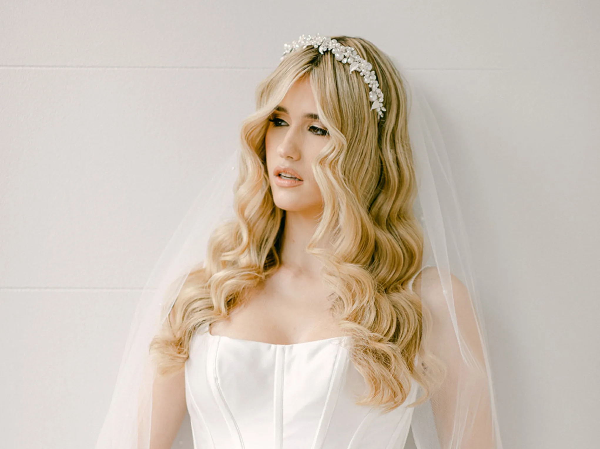 Anne - Pearl Crystal Bridal Headband