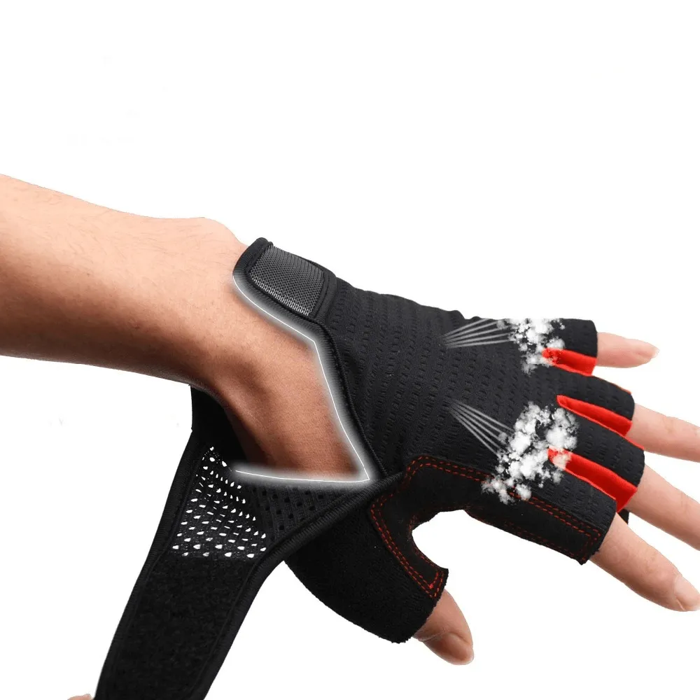 Anti-Shock Breathable Motorcycle Cycling Gloves Half Finger - SF0535