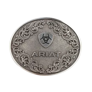 Ariat Oval Smooth Edge Scroll Logo