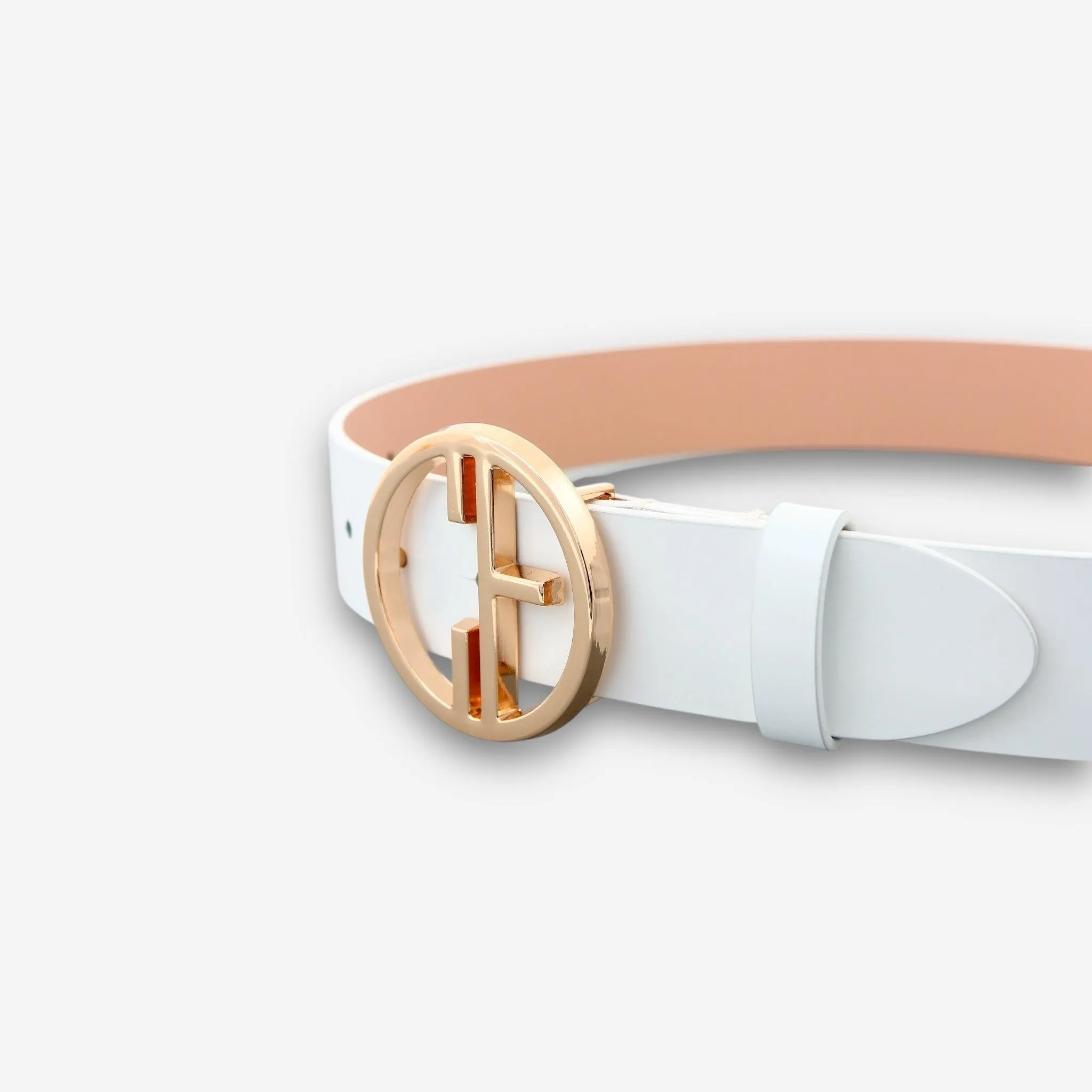 Aura Belt - White - Gold