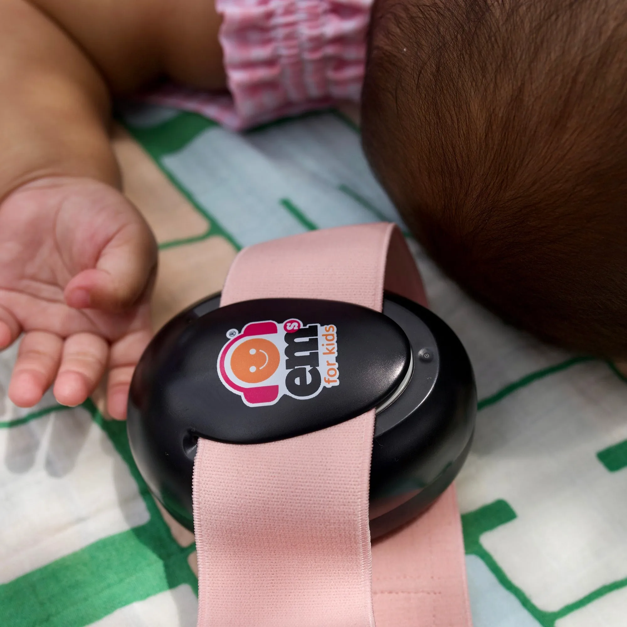 Baby Earmuffs - Black/Coral