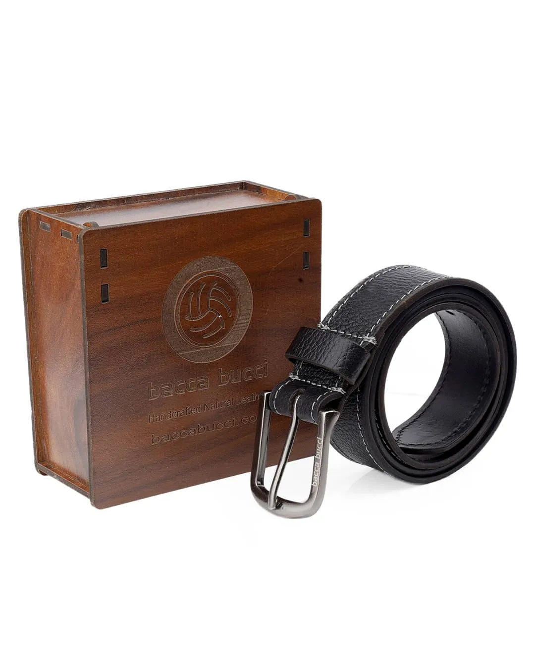 Bacca Bucci Men's Genuine Leather Jeans Belt