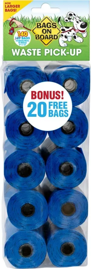 Bags on Board Waste Pick-up Bags Refill Blue 140ct