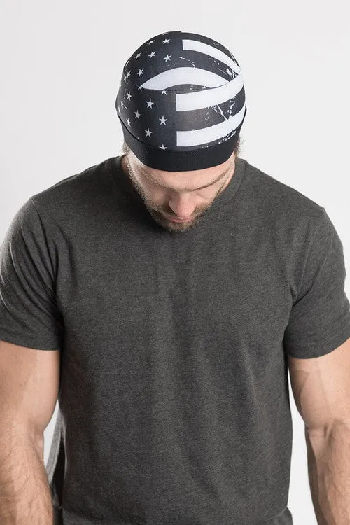 Black and White AMERICAN FLAG SKULL CAP SOAKER M/L 57703