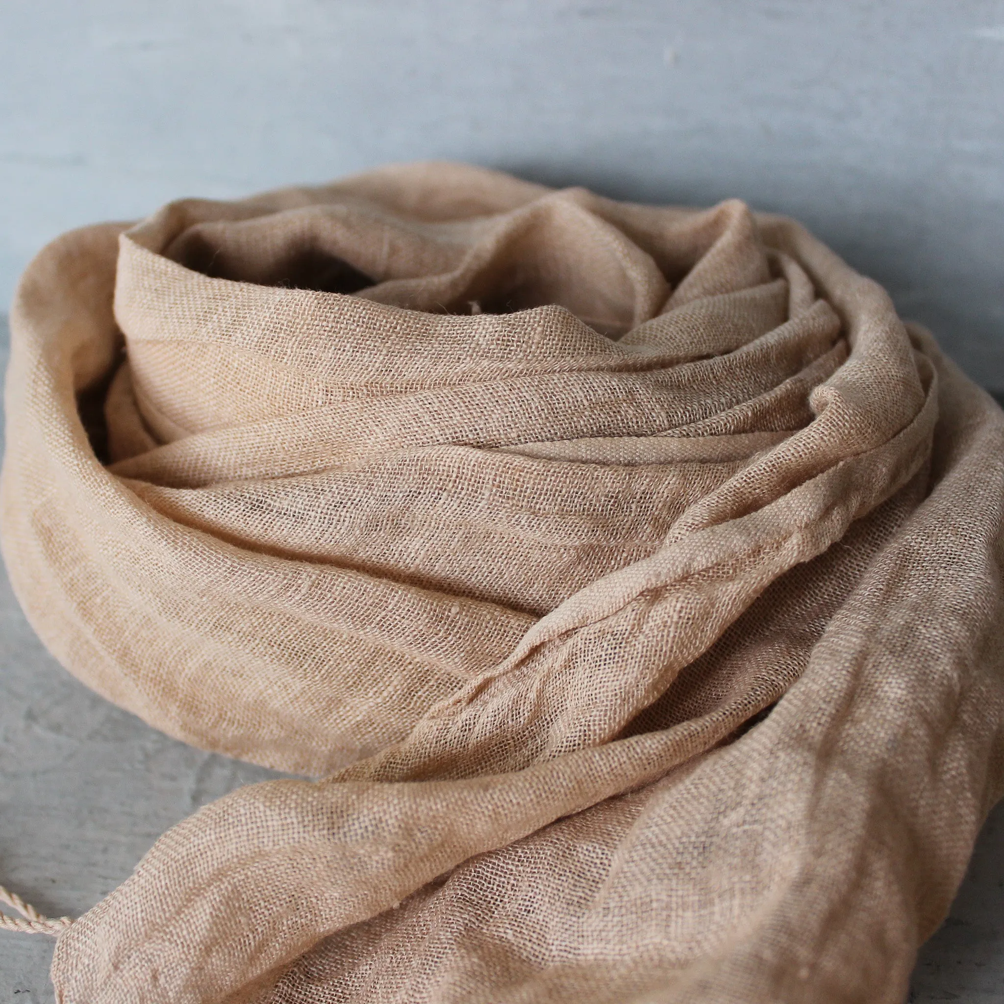 Botanical Dye Pure Linen Scarves : Autumn Collection