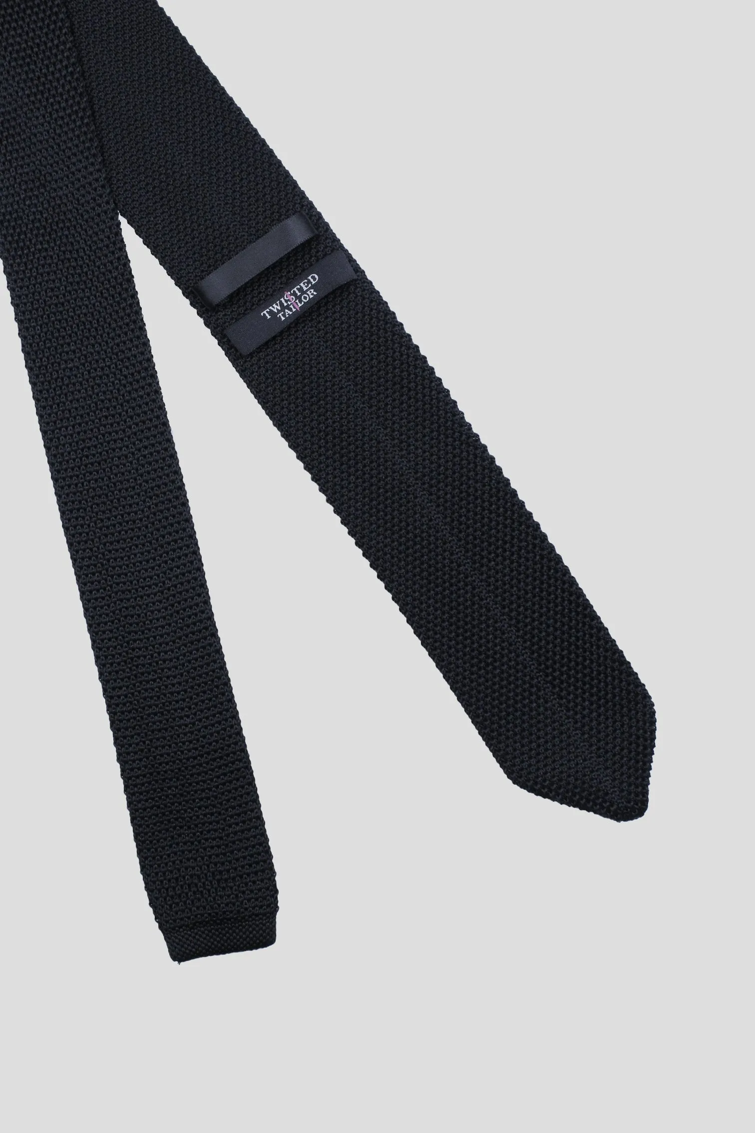 Bowie Black Knitted Tie