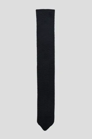 Bowie Black Knitted Tie