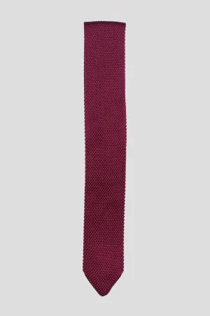 Bowie Burgundy Knitted Tie