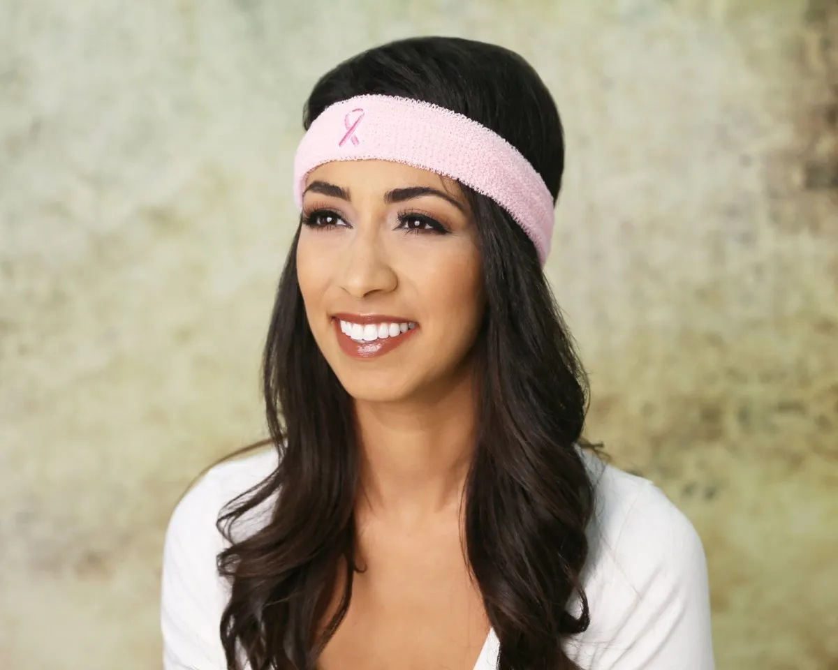 Breast Cancer Ribbon Headbands