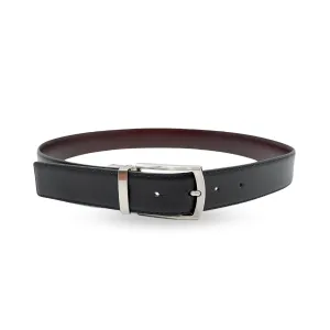 CAMERON - Mens Black & Camel Genuine Leather Reversible Belt