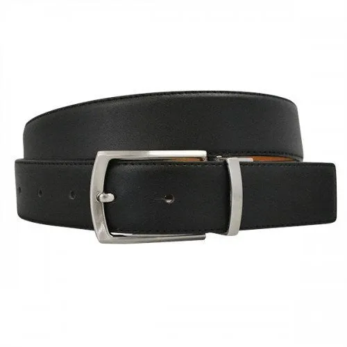 CAMERON - Mens Black & Camel Genuine Leather Reversible Belt