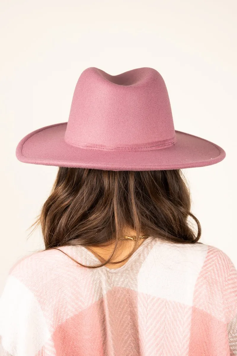 Down From Dover Felt Hat, Dusty Pink