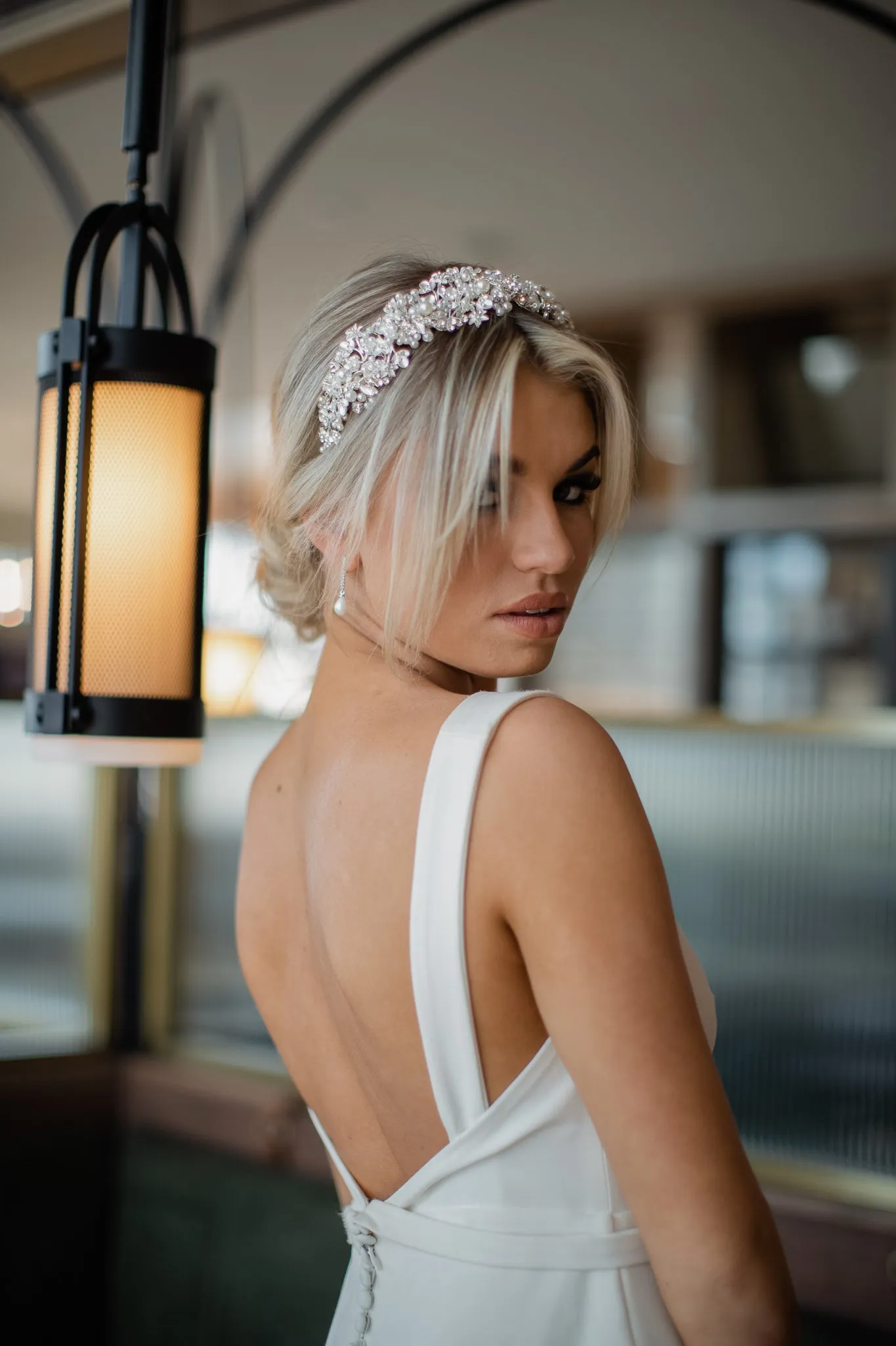 Eden - Pearl Crystal Bridal Headband