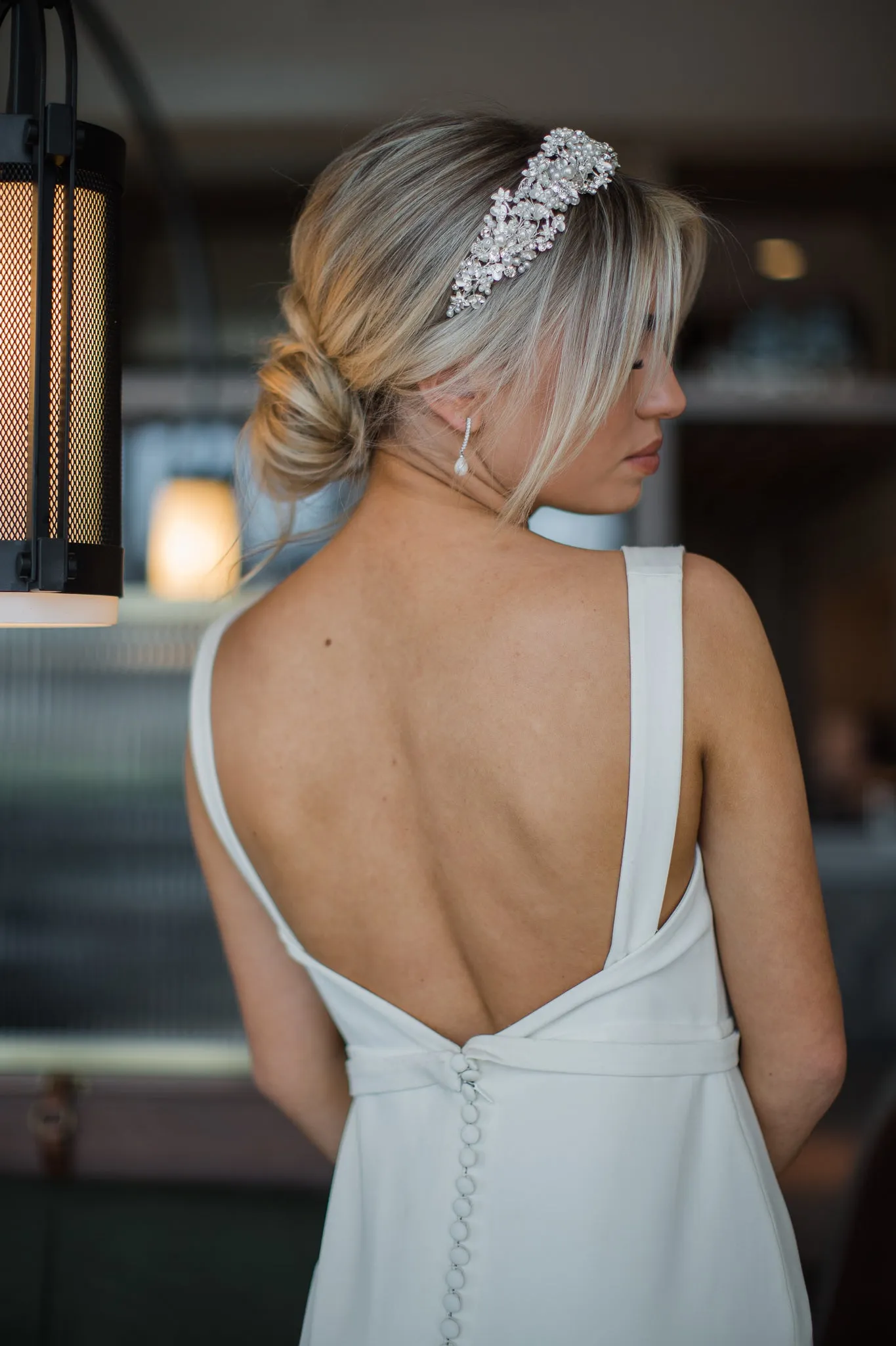 Eden - Pearl Crystal Bridal Headband