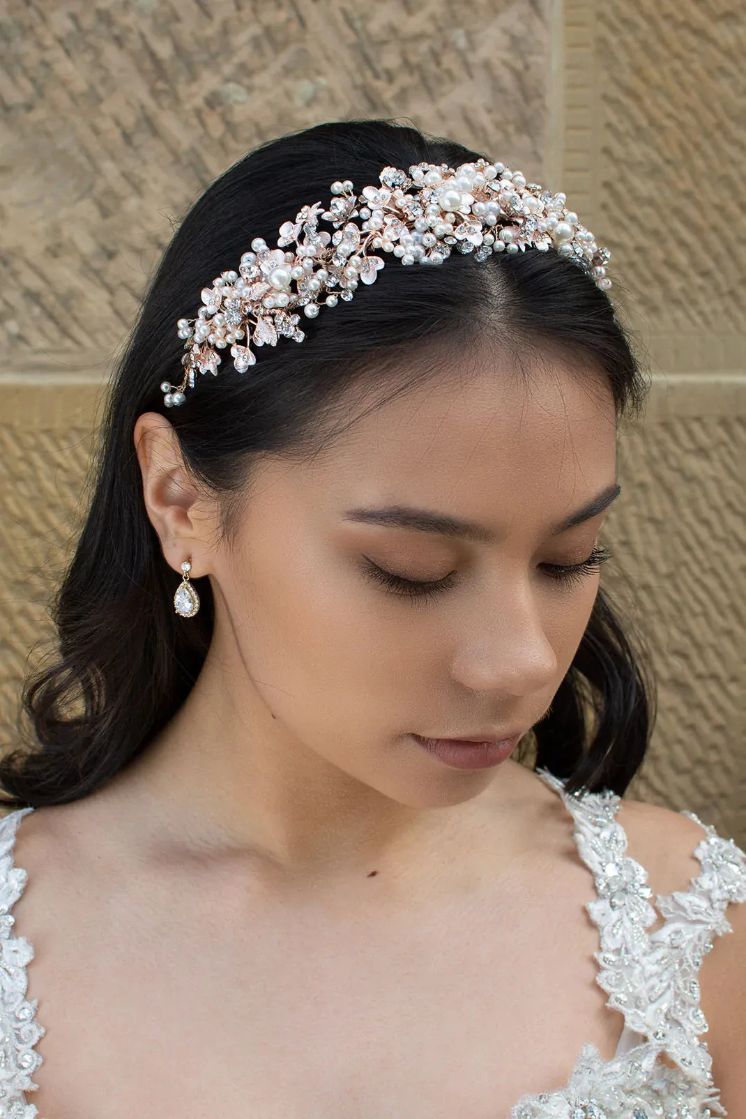 Eden - Pearl Crystal Bridal Headband