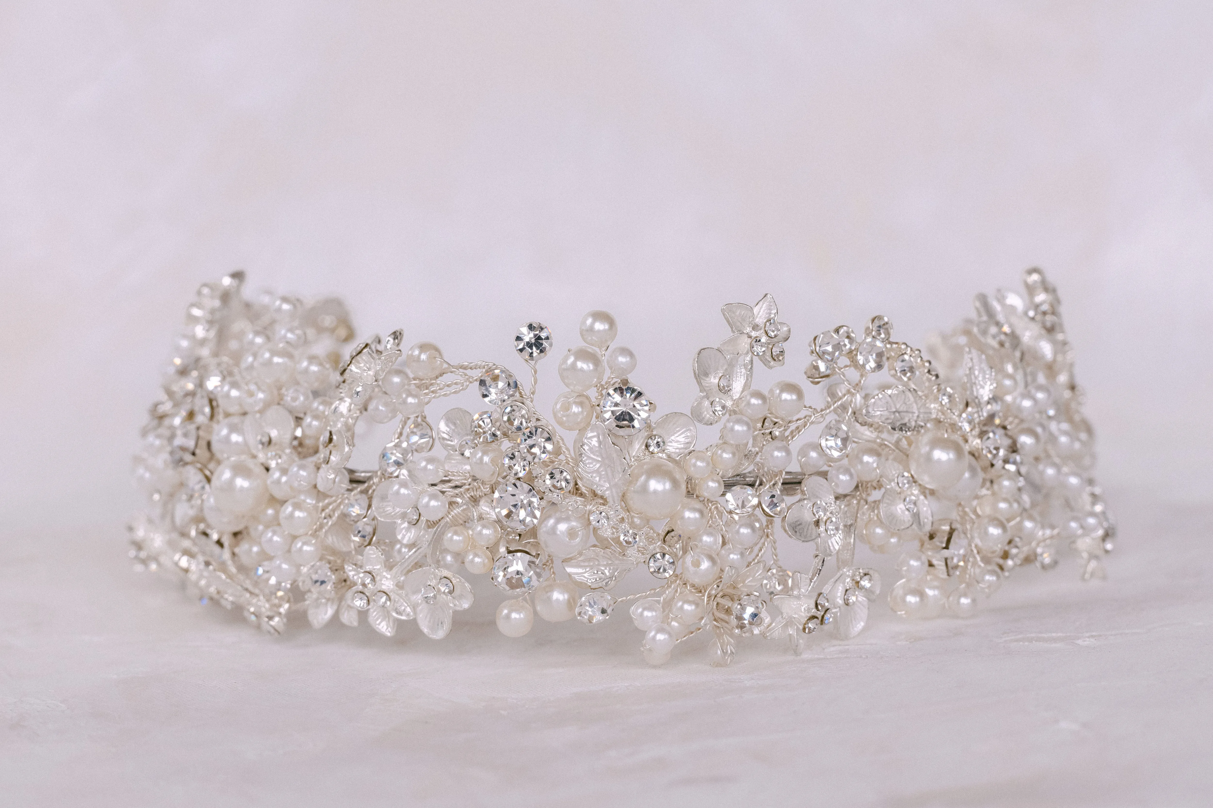 Eden - Pearl Crystal Bridal Headband