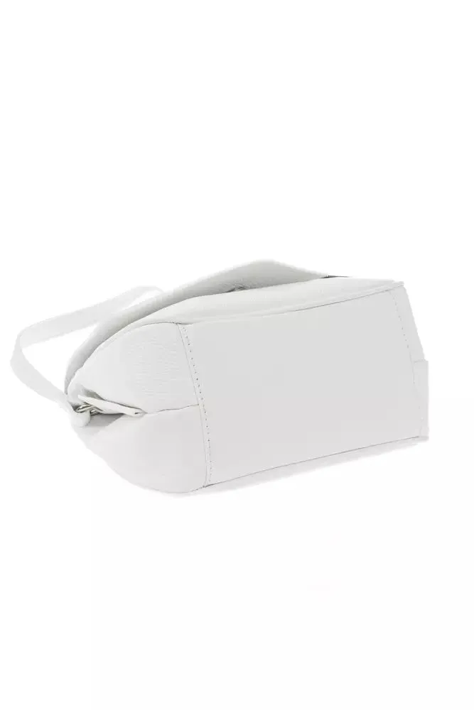 Elegant White Leather Shoulder Bag