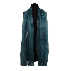 Embroidery scarves- Blue