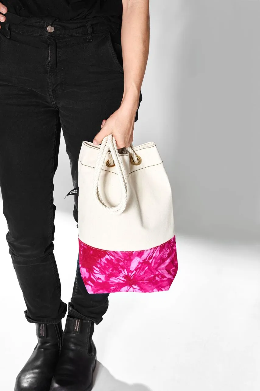 Found My Animal Canvas Tote: Tie Dye Magenta