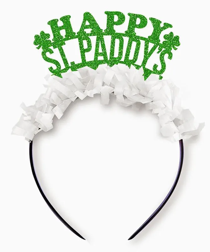 Happy St. Paddys Day Crown - Green/White - FINAL SALE