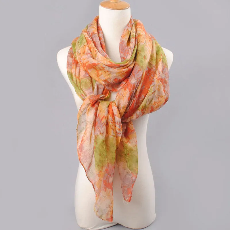 High quality women scarf cotton voile scarves solid warm autumn and winter scarf shawl printed