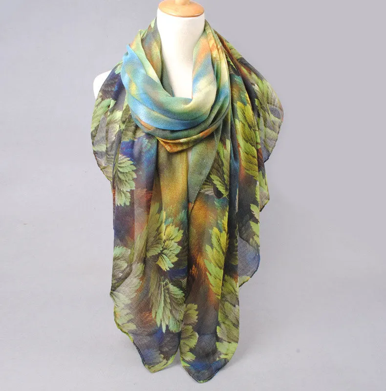 High quality women scarf cotton voile scarves solid warm autumn and winter scarf shawl printed