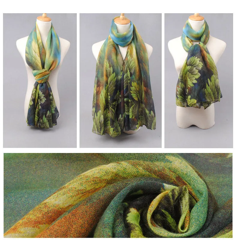 High quality women scarf cotton voile scarves solid warm autumn and winter scarf shawl printed