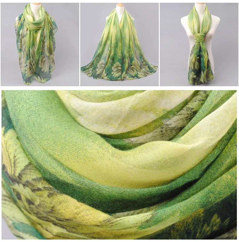 High quality women scarf cotton voile scarves solid warm autumn and winter scarf shawl printed