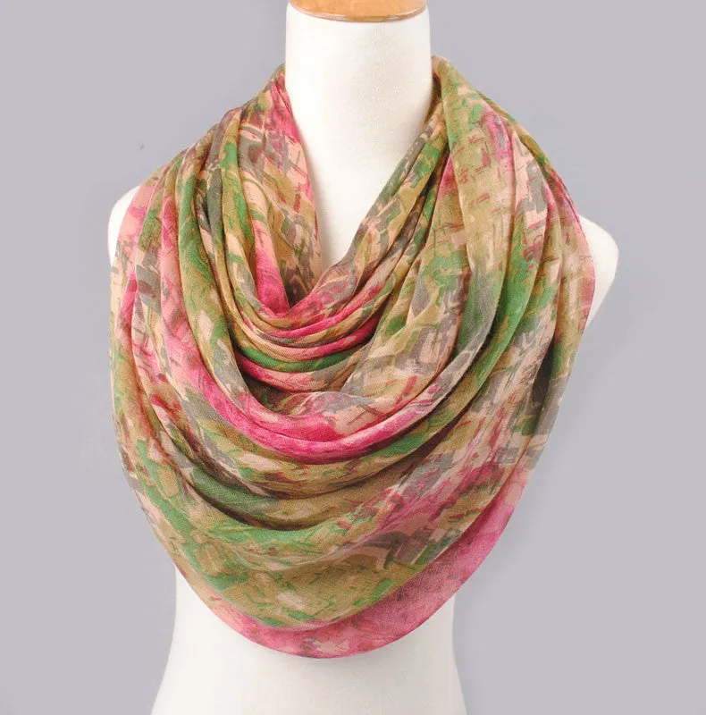 High quality women scarf cotton voile scarves solid warm autumn and winter scarf shawl printed