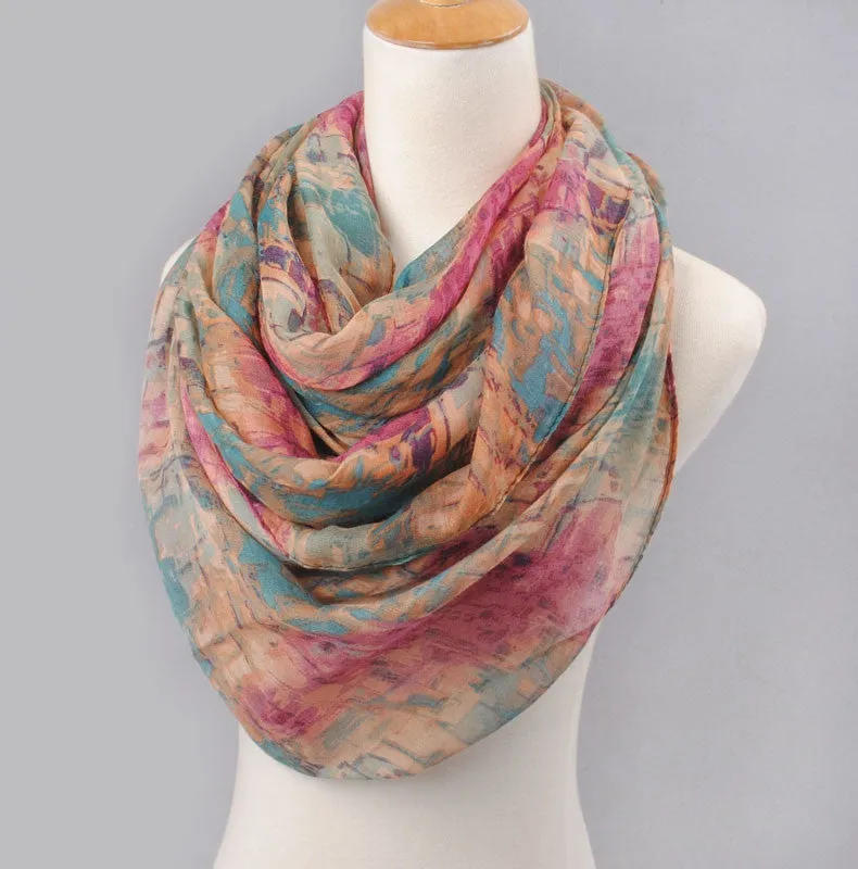 High quality women scarf cotton voile scarves solid warm autumn and winter scarf shawl printed