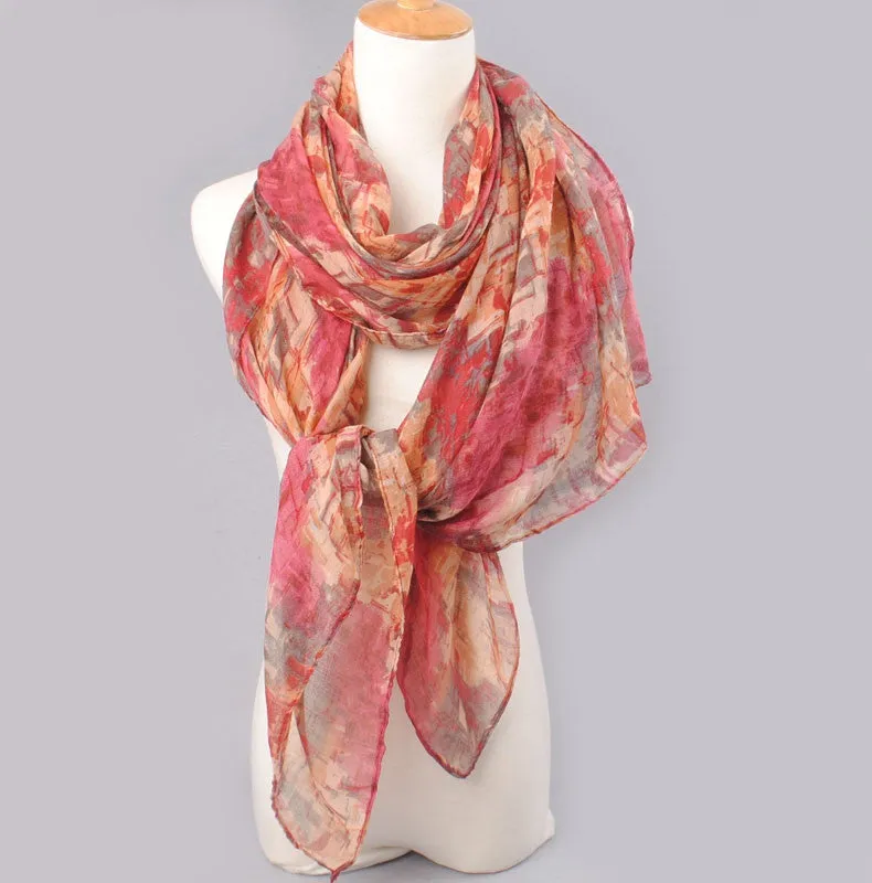 High quality women scarf cotton voile scarves solid warm autumn and winter scarf shawl printed