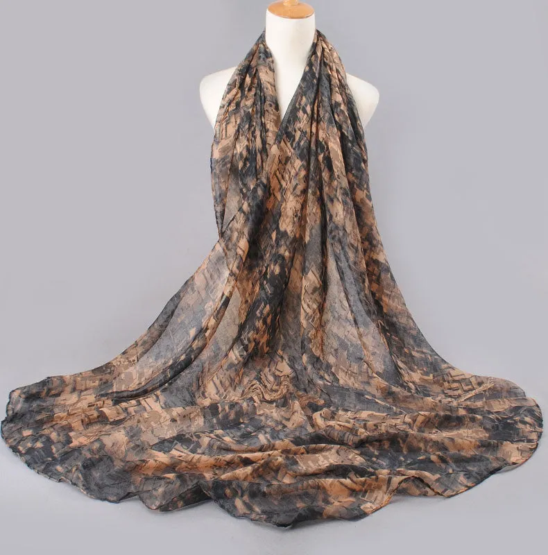 High quality women scarf cotton voile scarves solid warm autumn and winter scarf shawl printed