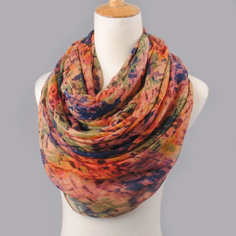 High quality women scarf cotton voile scarves solid warm autumn and winter scarf shawl printed