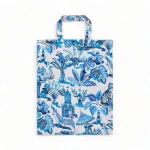 India Blue Medium PVC Tote Bag