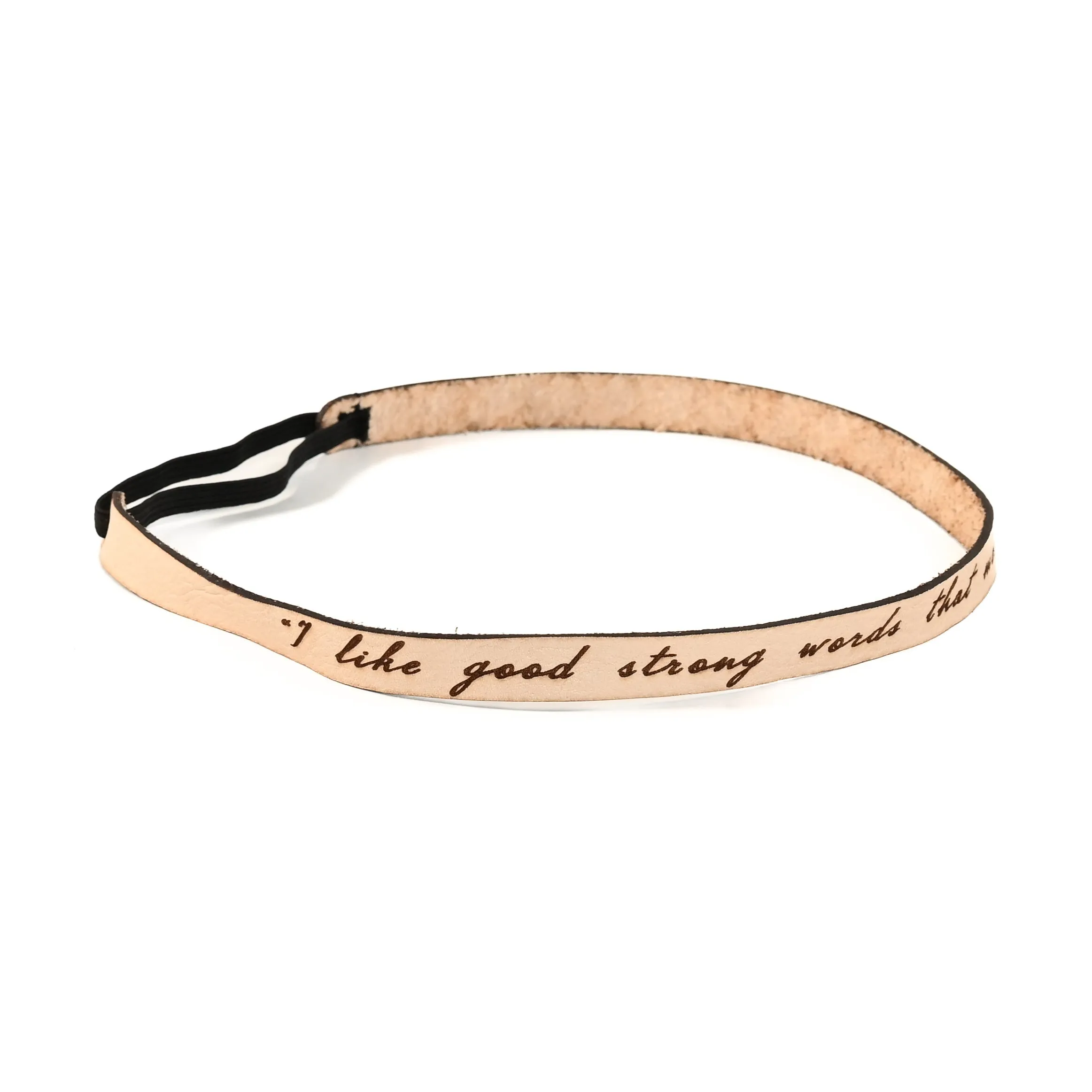 Jo March Leather Quote Headband [Newsletter Exclusive]