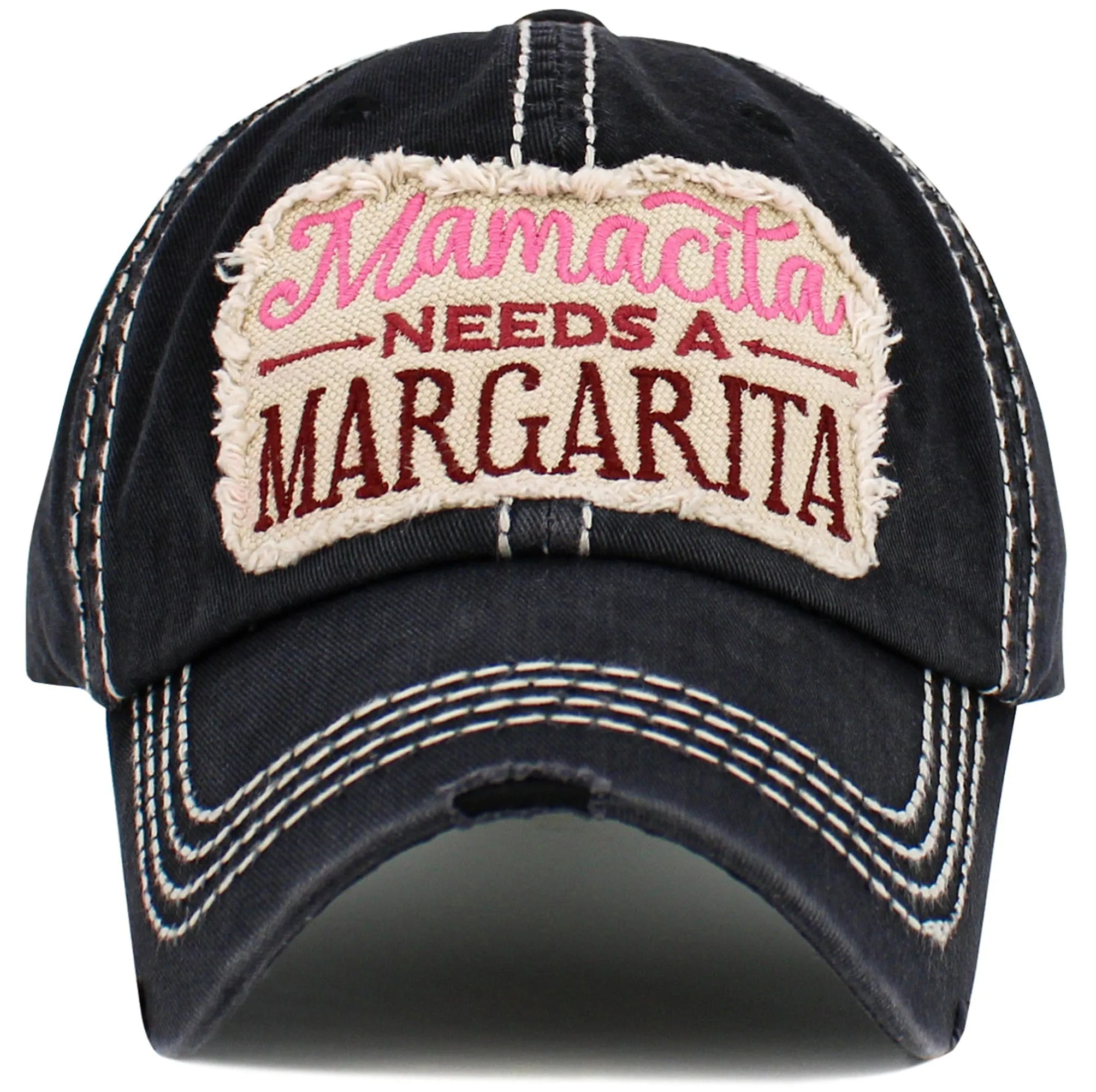 KBV1575 Mamacita Needs A Margarita Washed Vintage Ballcap