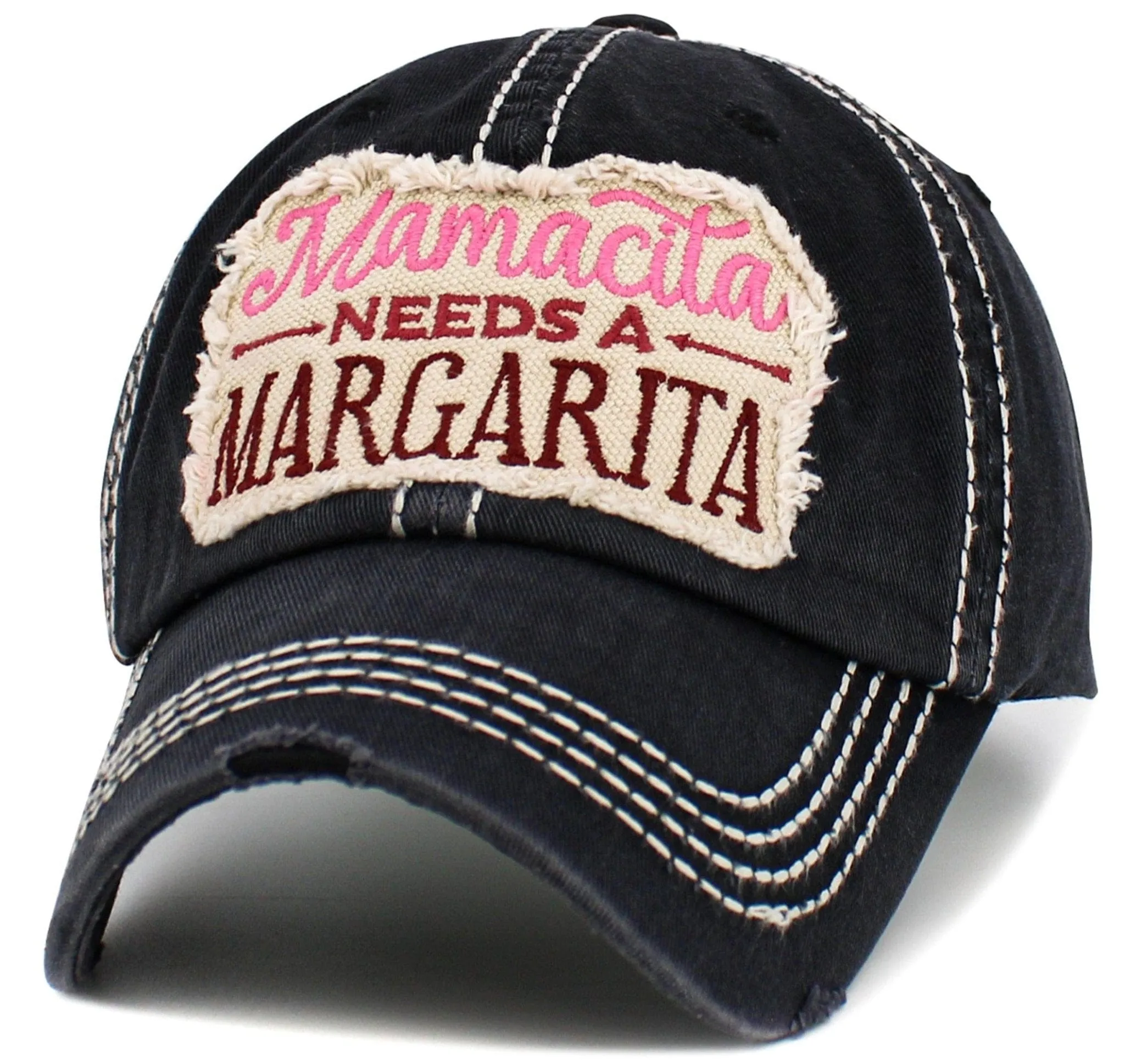 KBV1575 Mamacita Needs A Margarita Washed Vintage Ballcap