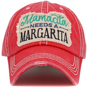 KBV1575 Mamacita Needs A Margarita Washed Vintage Ballcap