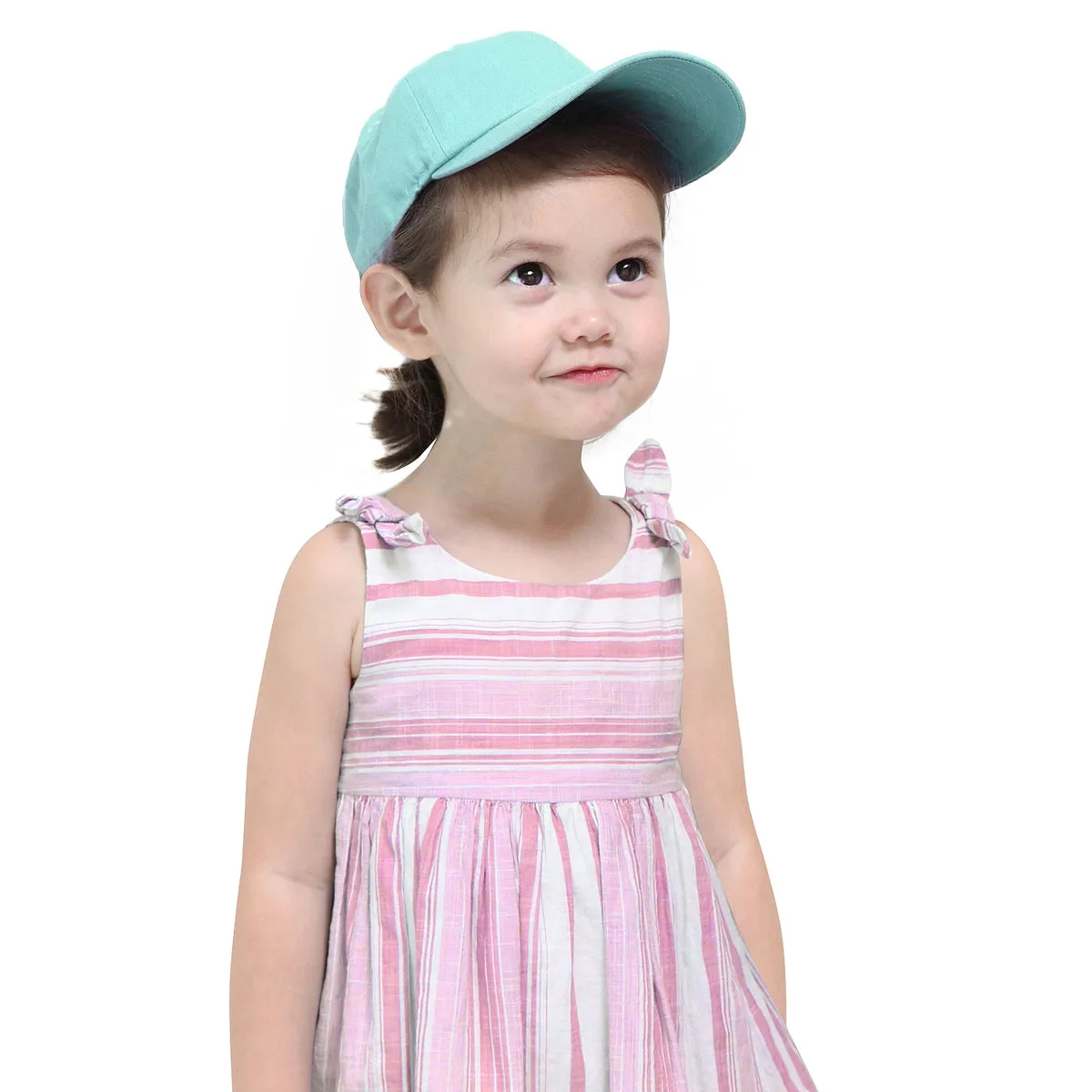 Kids Baseball Cap Cotton Adjustable Size - Aqua