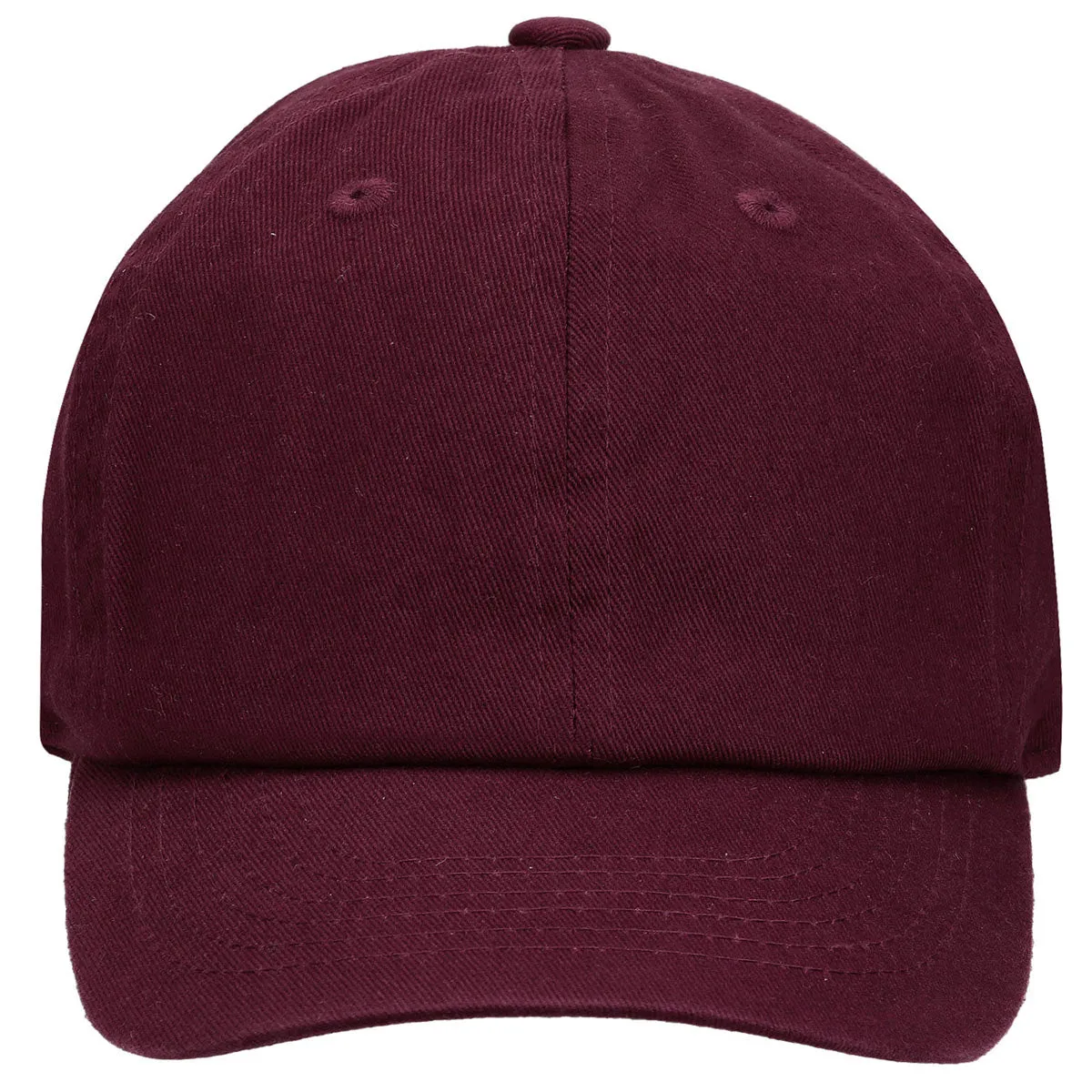 Kids Baseball Cap Cotton Adjustable Size - Burgundy