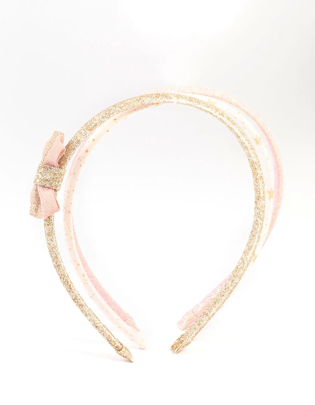 Kids Pink & Gold Headband 3-Pack