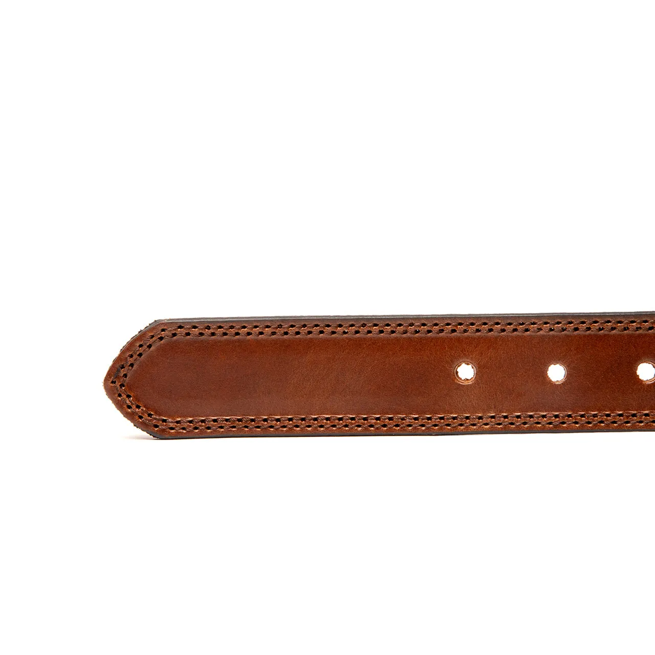 Leather Belt | Cognac Stitch