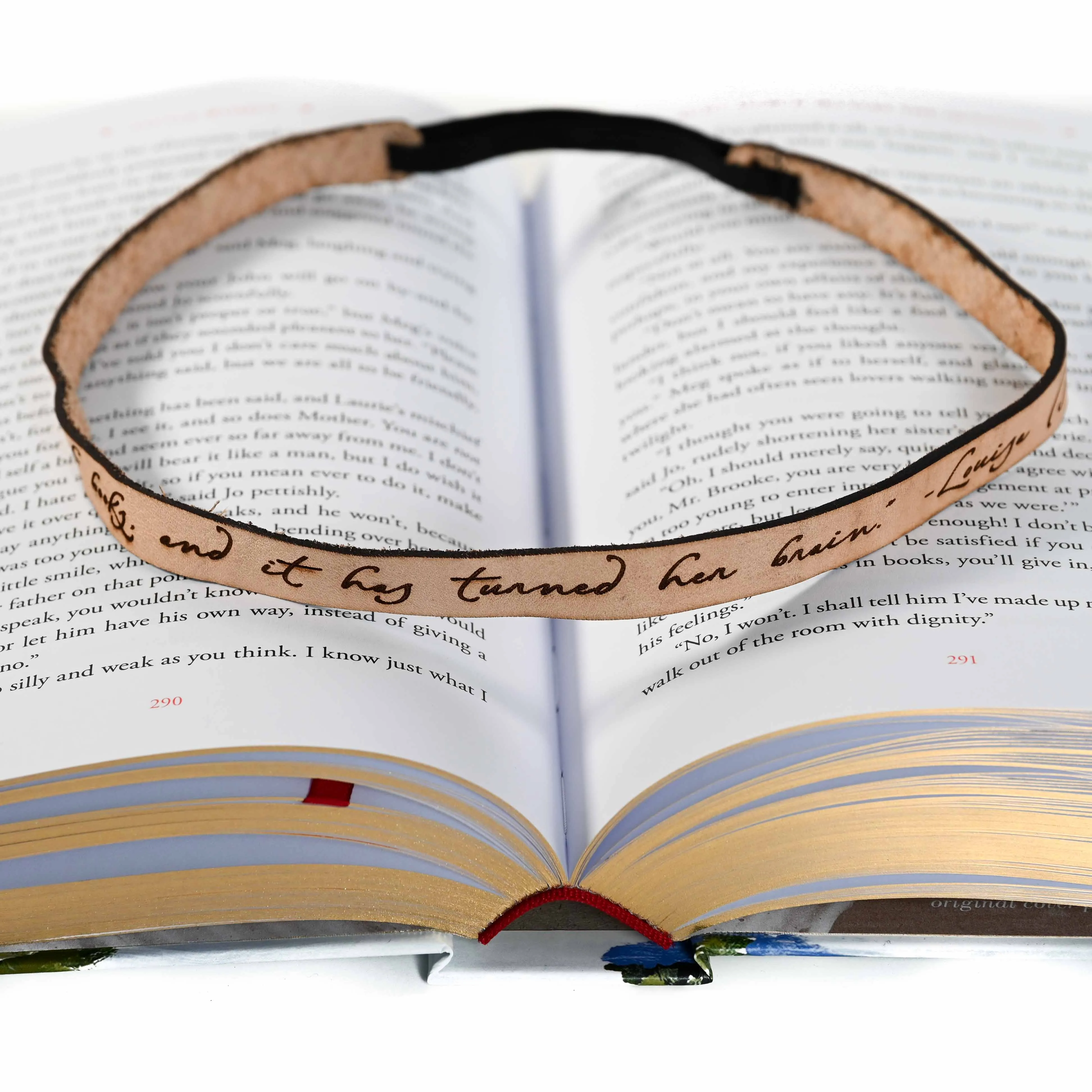 Louisa May Alcott Leather Quote Headband [Newsletter Exclusive]