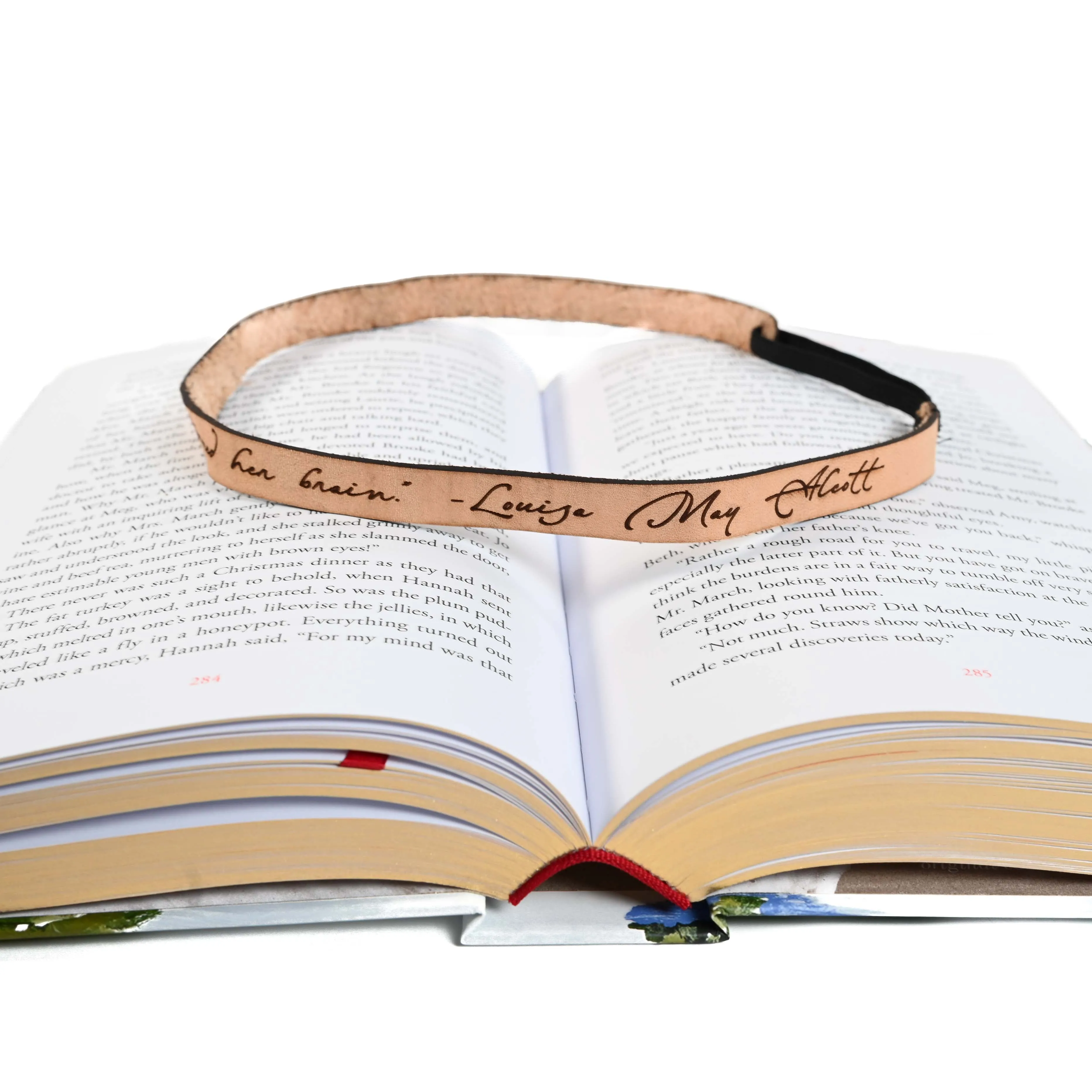 Louisa May Alcott Leather Quote Headband [Newsletter Exclusive]