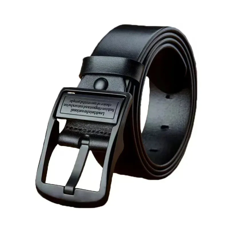 Luxury Vintage Men's Leather Belt Alloy Buckle