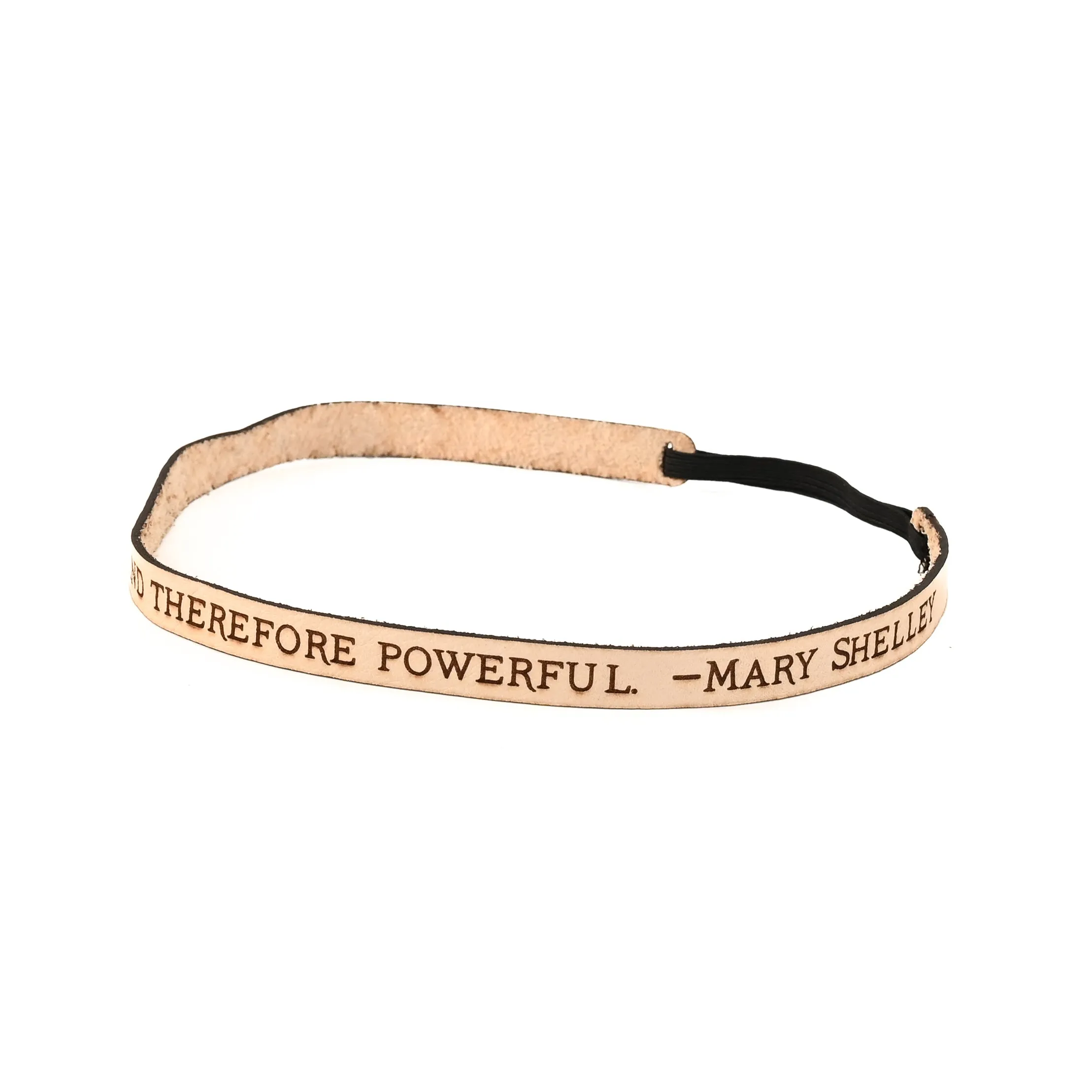 Mary Shelley Leather Quote Headband [Newsletter Exclusive]